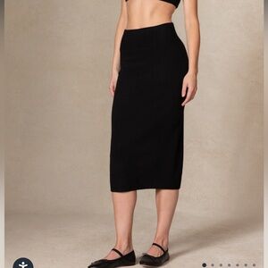 🍁 New Naked Cashmere sweater skirt black ribbed waist